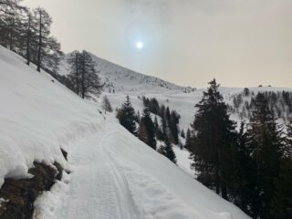 La cima del Monte Lago con la cresta di salita.