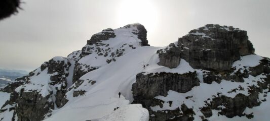discesa in cresta verso il Bobbio