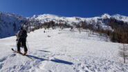 Dapprima in salita verso la Cima di Lemma, abbiamo poi deviato per raggiungere il passo dei Lupi  