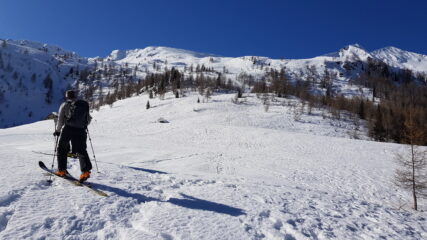 Dapprima in salita verso la Cima di Lemma, abbiamo poi deviato per raggiungere il passo dei Lupi  