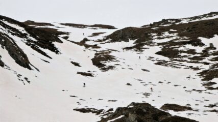 Il pendio finale dalla bocchetta