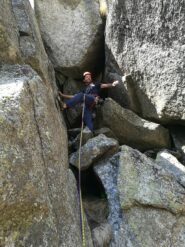 Il buco finale, da attraversare per guadagnare la cima