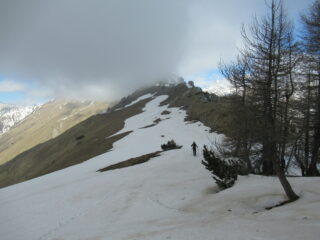 La cresta dopo Rocca Praet