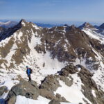 Sull'ultimo tratto di cresta prima della cima sud