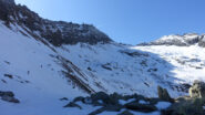 Il lungo traverso verso la conca finale