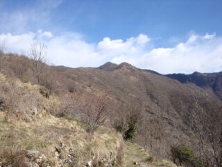 monte Cremado visto dal sentiero di rientro a Chiappa