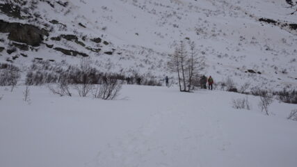 In discesa verso l'Alpe Montejousir