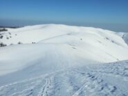 dalla cima del M. Cesen la via di discesa