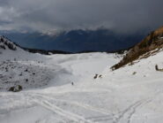 in discesa verso il lago