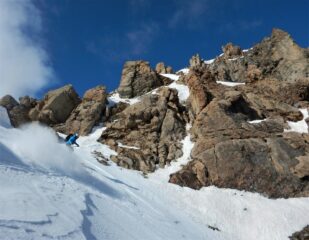 Mattia in partenza nel primo canale