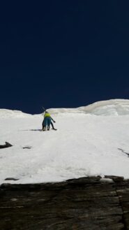 Io in salita nel pendio ripido