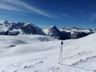 Dal col Saurel, il versante francese.