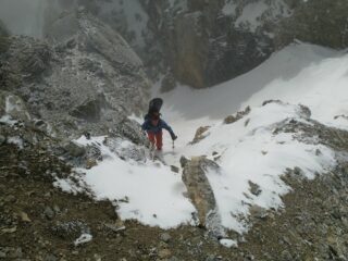 Arrivo al colletto sotto la punta