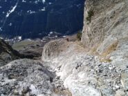 Sopra il salto di roccia.