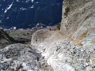 Sopra il salto di roccia.