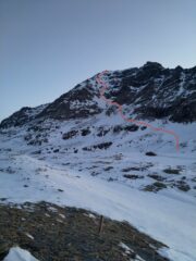 L'itinerario visto dal Bivacco Annibale al col Clapier