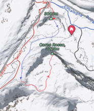 Tracciato sulle due vette