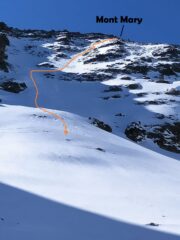 La parete nord vista da sotto