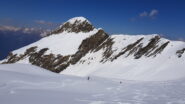 I primi 200 mt sotto la vetta con neve ancora leggera