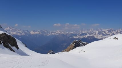 La vista dal percorso di discesa