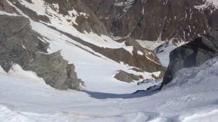 Imbocco del canale dal Passo di Terra Nera
