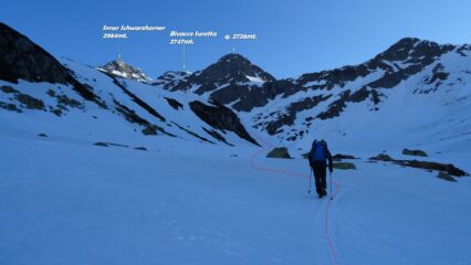 Pendii iniziali in Val Suretta.
