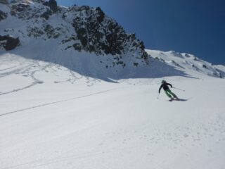 Parte alta con neve impeccabile