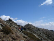 a metà cresta verso il Pellerin