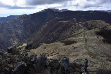 Veduta verso il Passo del Faiallo e il monte Reixa dal Bric del Dente