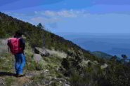 Il sentiero di rientro sul versante Sud del monte Pennone