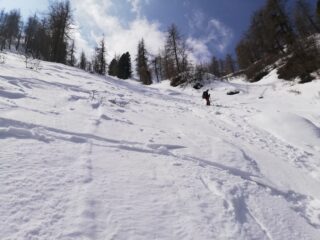 Discesa nel canalino