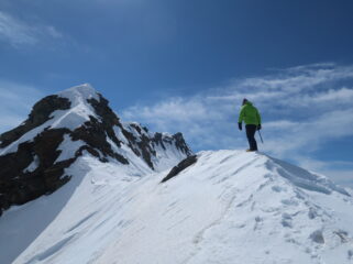 Sulla cresta vicino alla vetta