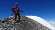 l'arrivo in vetta al Tournelon Blanc