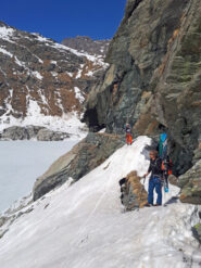 Tratto ostico a bordo lago