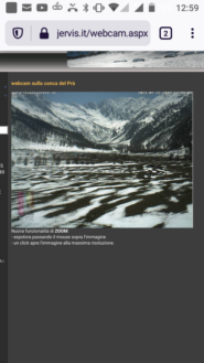 Webcam rifugio Jervis di venerdì