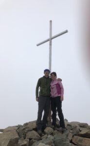 Io e mia moglie in cima