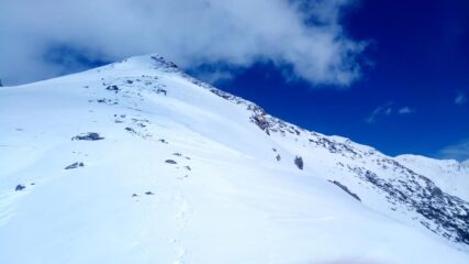 La cresta finale dal colletto a quota 2.825