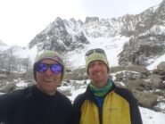 Io e Davide felici prima di mettere le pelli dal Lagarot