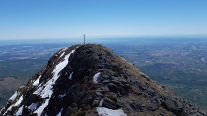 Cima Sud con panorama sulla pianura da sentiro per la Cima Nord