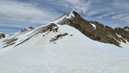la cresta da risalire per raggiungere la cima