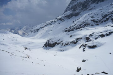 Quota 2530 m, dove mi sono fermato, vista verso valle
