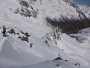 Partenza nella NE, canale di sx.