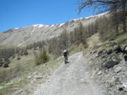 tratto di raccordo tra Grange Roche e lo sterrato/sentiero balcone