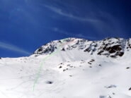 paretina nord est verde meglio innevata della rossa
