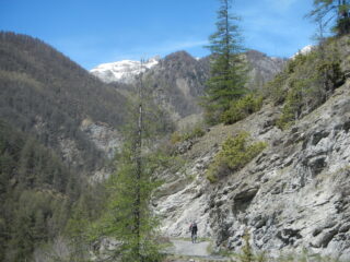 sterrato di salita verso Desertes