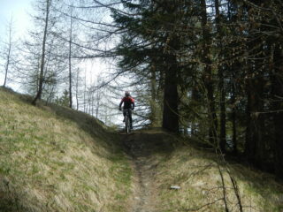 sul sentiero verso il Colletto Rosso