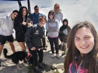 Selfie in cima con tutto il chourmo