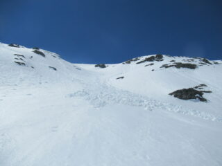 canalino di uscita dalla parte alta