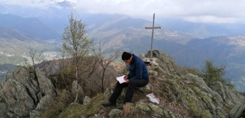 Sergio scrive il diario di vetta