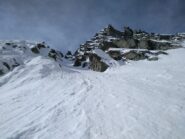 Canale nord con l'evidente torrione al suo termine.